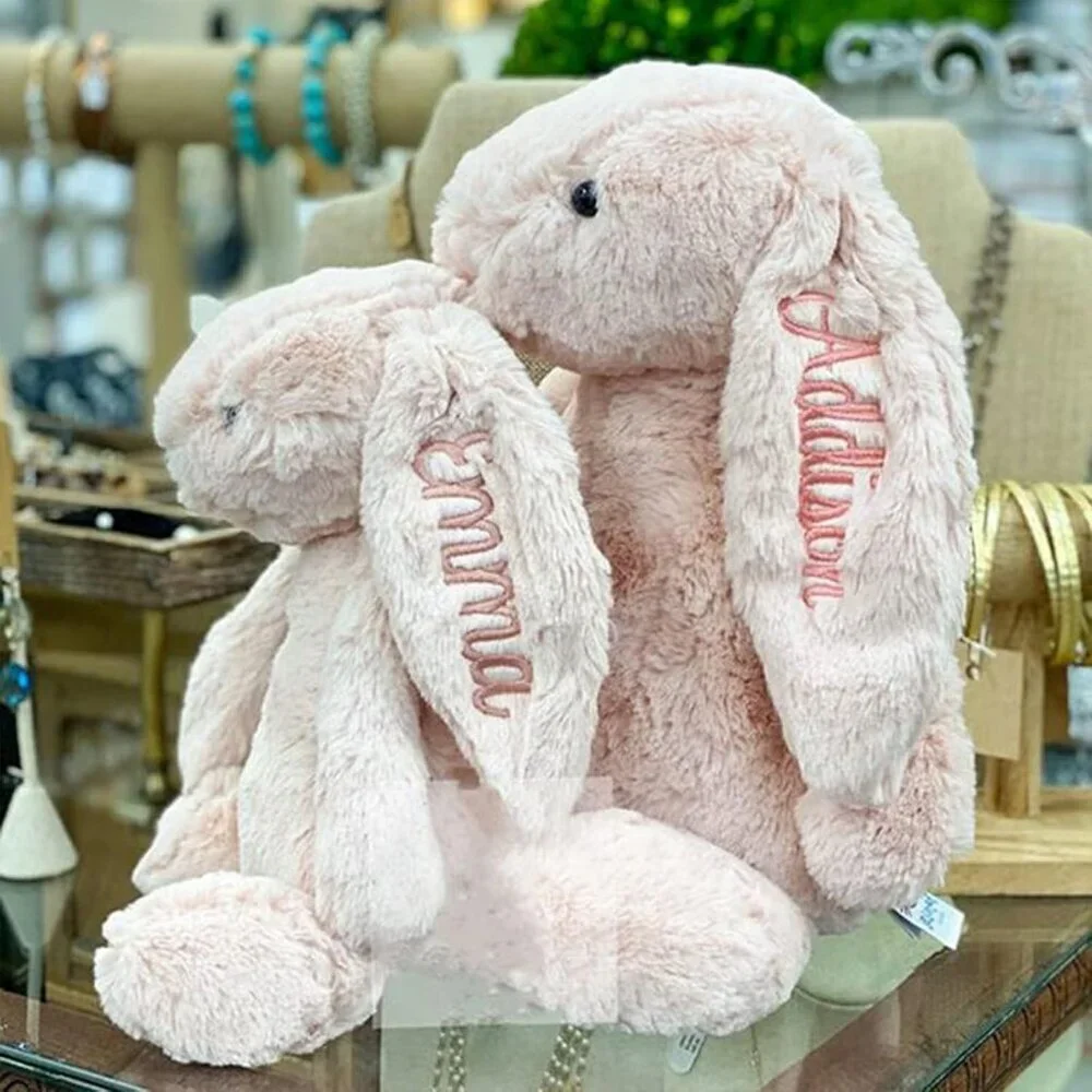 Personalised Embroidered Plush Bunny Custom Plush Toy Child's Easter